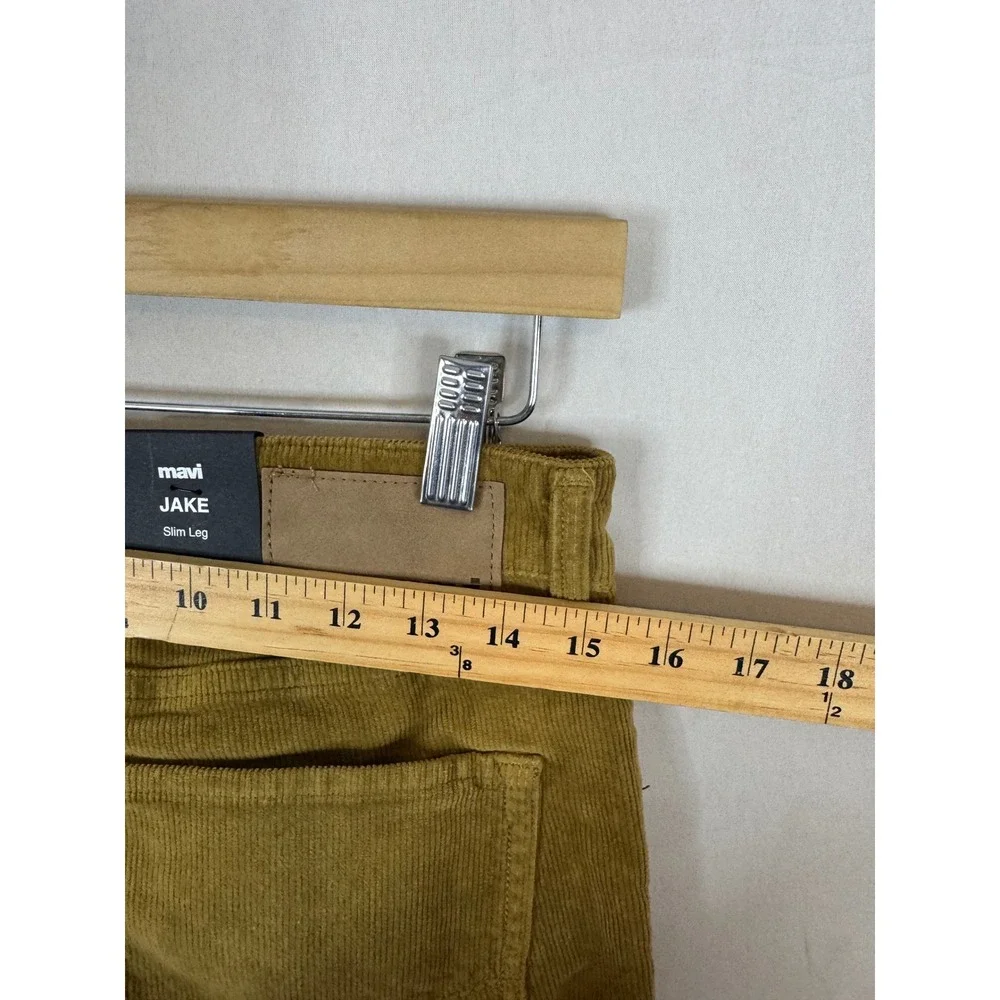 Mavi Jake Slim Leg Corduroy Pants Mustard Yellow 30x32 M0042281739 Mens NEW